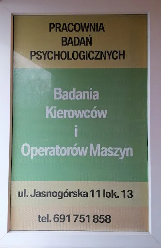 Pracownia badań psychologicznych Agnieszka Ilcewicz-Bernat, badania kierowców i operatorów maszyn